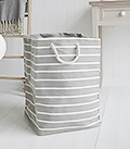 Newbury large tall grey fabric storage basket