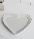 Grey Heart Trinket Plate, ideal for dressing tables