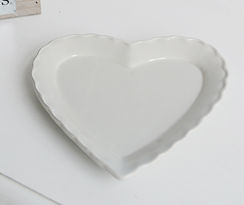 Grey heart trinket plate