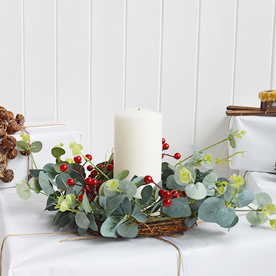 Faux White Berry & Cone Sprig from The White Lighthouse Home Furniture and Interiors