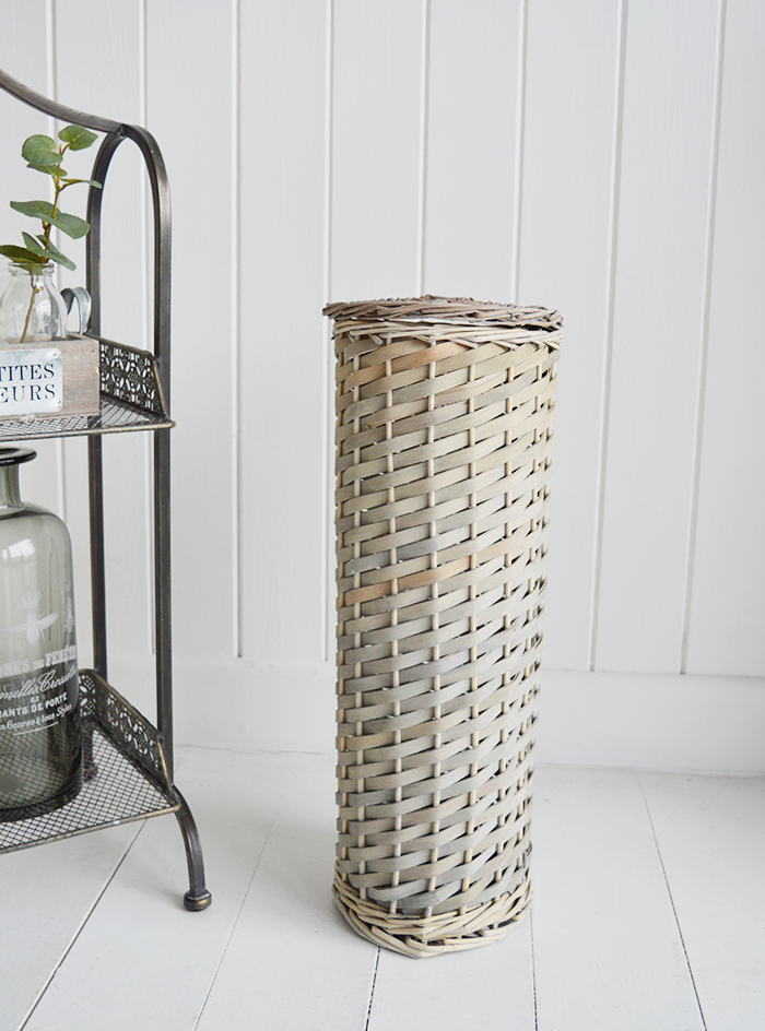 Boothbay grey toilet roll basket Bathroom Storage Furniture