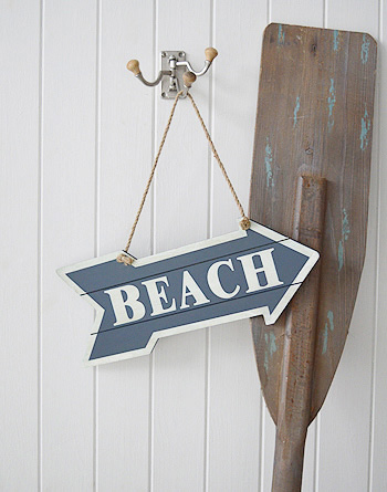 Beach Sign for nautical and coastla home interiors