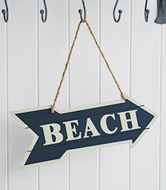 Wooden Beach Sign