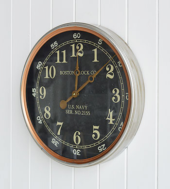 Boston vintage naval wall clock for New England homes