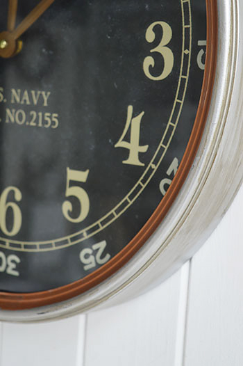 Boston vintage naval wall clock for beach homes