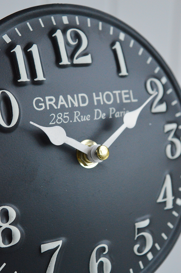 French Vintage Style Mantel Black Clock