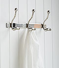 Kensington polished metal tripl hokks for coat rack or clothes