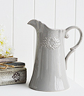 Grey ceramic jug vase