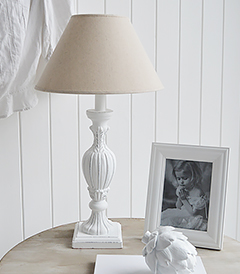 Boothbay white table lamp from The White Lighthouse Furniture and home decor