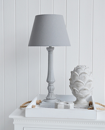 Grey Table lamp, for grey and white home interior decor
