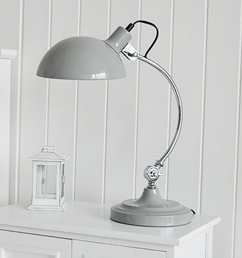 Slate grey table lamp
