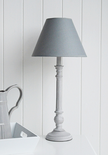 Classic Grey bedside table lamp
