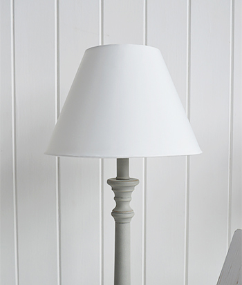 White and grey table lamp