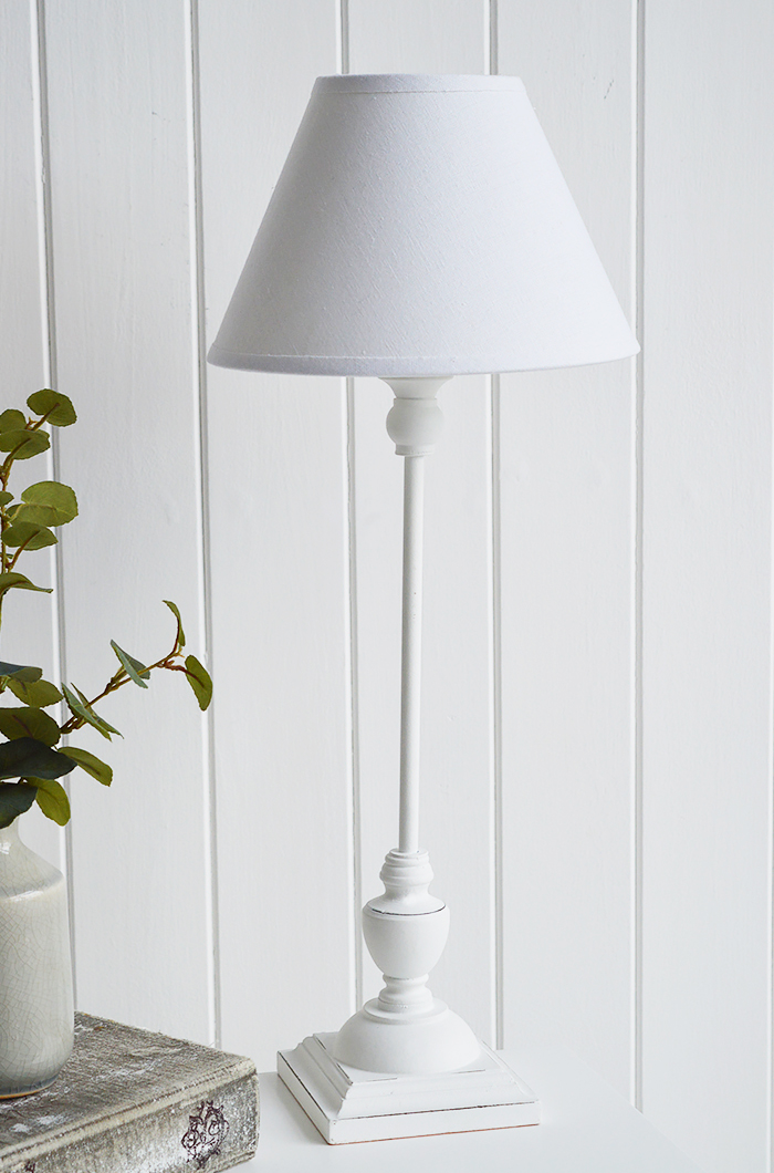 Freeport white bedside table lamp for white bedroom furniture