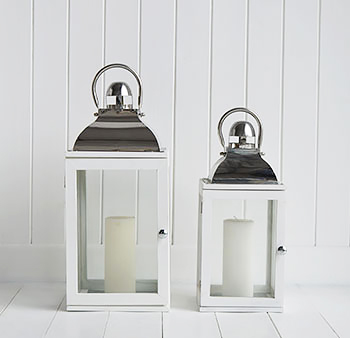 White and silver simple lanterns