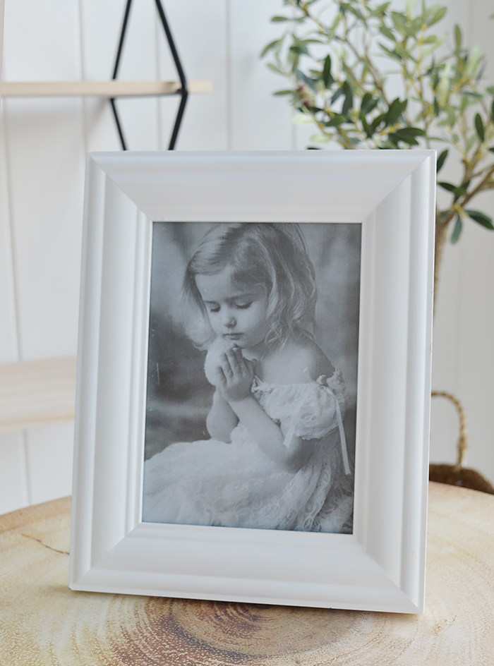White wooden photoframe 5 x 7 photographs