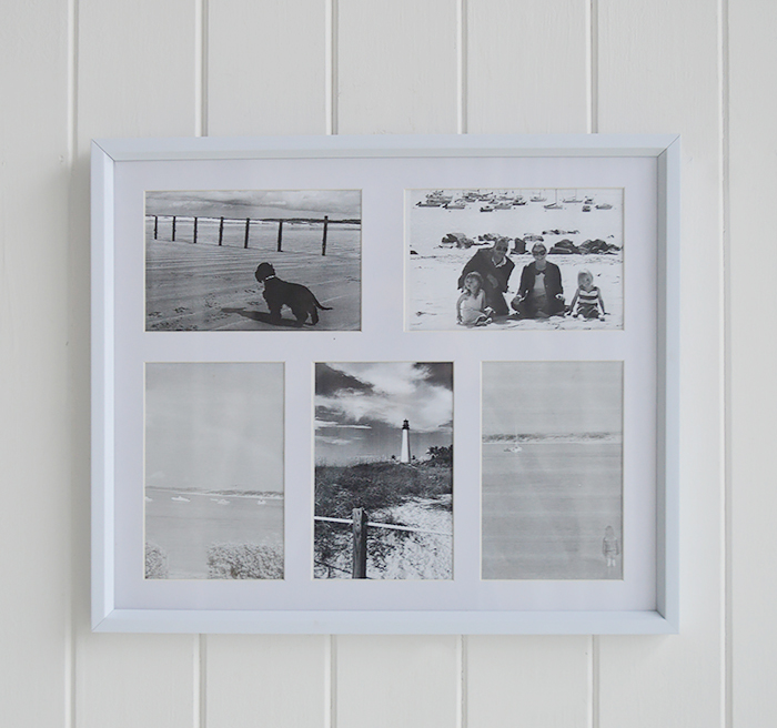 Portland white multi photo frame for collage of photographs