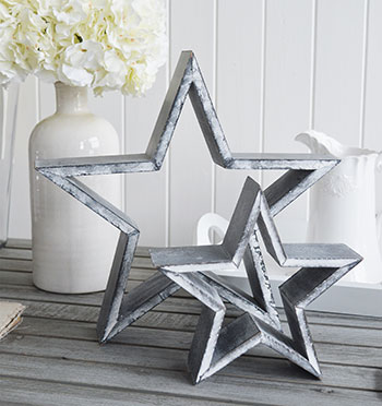 Grey wooden stars for a gorgeous home interior