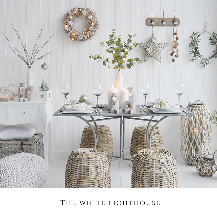 Decorative items from The White Lighthouse Furniture and Home decor in New England style interiros for country, coastal and city homes