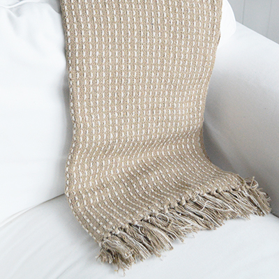The White Lighthouse. New England Style White Furniture and accessories for the home. Coastal, country and modern farmhouse interiors and furniture. Camden throws and blankets