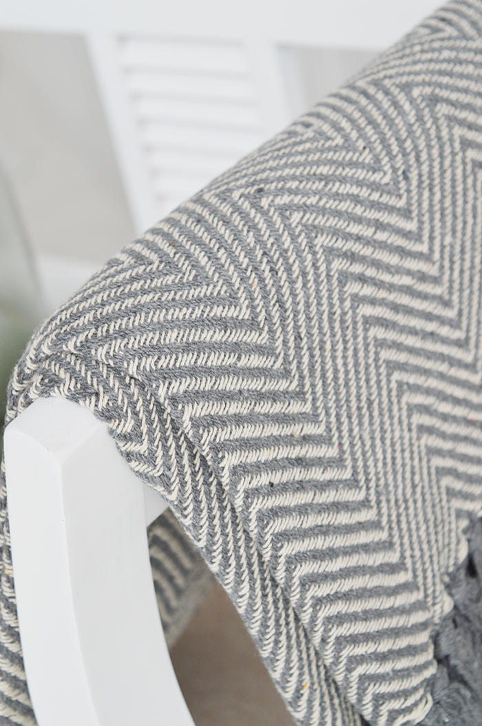 Grey Herringbone Throw Blanket Bedspread The White Lighthouse Furniture