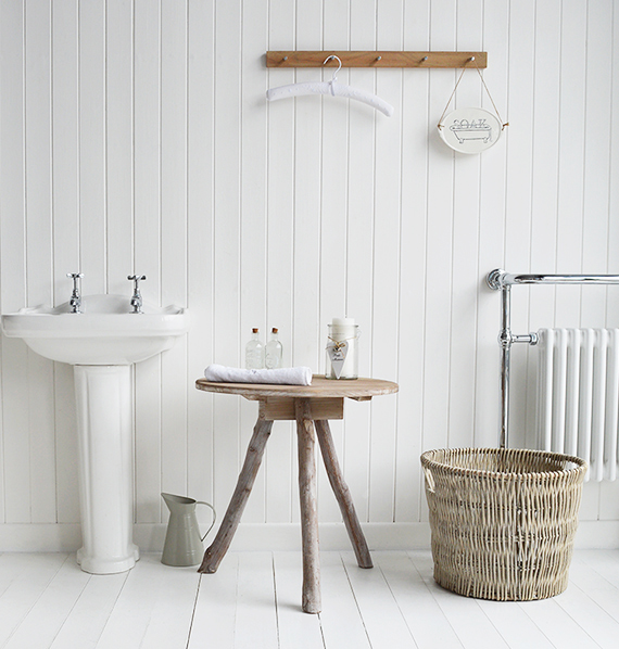 Coastal and New England style furniture for the bathroom