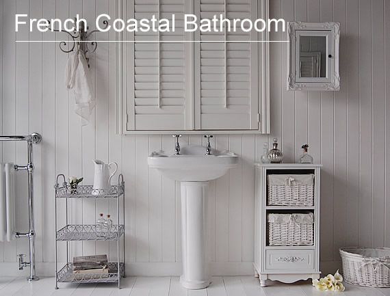 The French Coastal range of white bathroom furniture