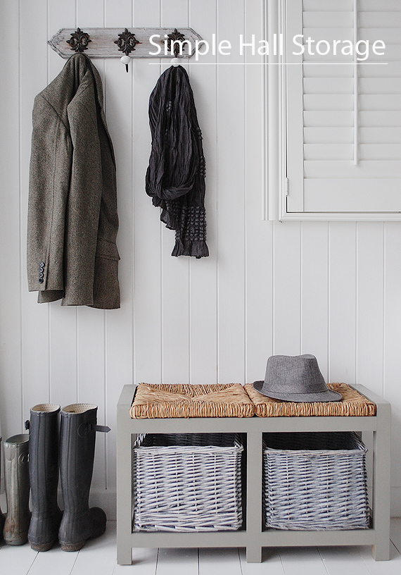 Hall Furniture. Simple hallway storage. Hallway decorating ideas