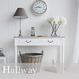 Hall Furniture in white and grey