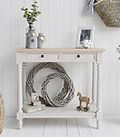 Brittany Grey Large Hallway Console for Hallway furniture in country coastal Scandi and New England homes