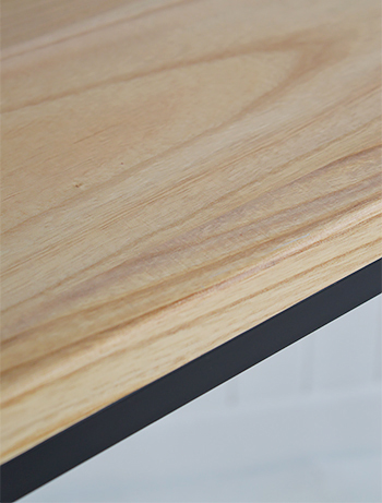 Close up of finish for Brooklyn hall table