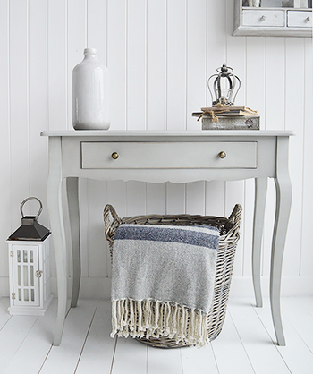The White Lighthouse hallway furniture, grey hall table with drawer