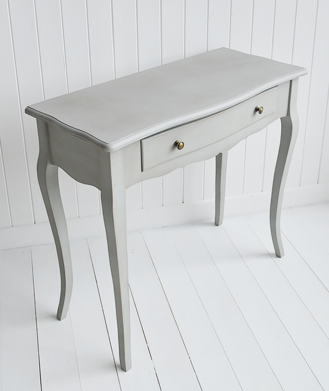 Console tables in grey with drawer