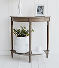 Newport Narrow French Grey Hallway table, at 30 cm deep, is a perfect and affordable option for decorating small entrance way spaces