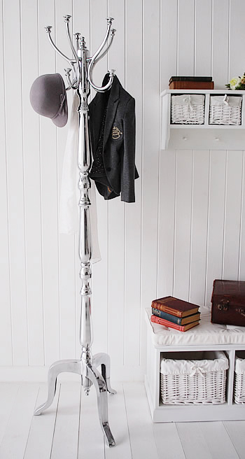 Elegant piece of hall furniture , silver bentwood design coat stand 