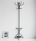 Wall mounted coat stand with umbrella holder