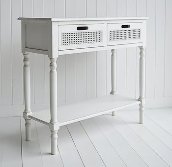 Colonial White Console Table