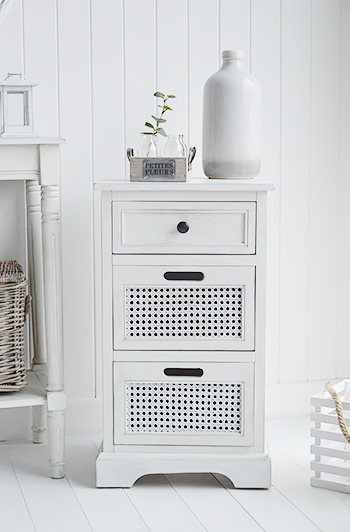 White lamp table for smaller versions of console table