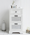 Colonial White hall furniture, white lamp table with drawers, perfect storage for small hallway furniture 