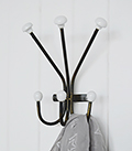 Belfast coat rack with 6 hooks for coat storage hallway furniture solutions from The White Lighthouse Coastal, country and New England interior designs from The White Lighthouse