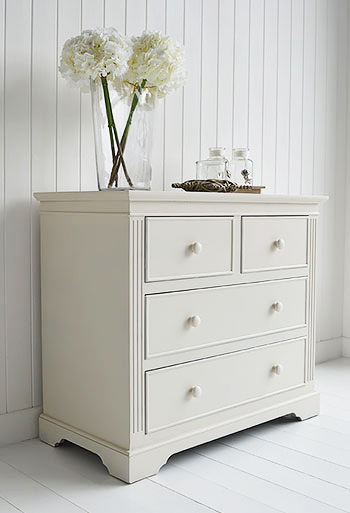 Rockport ivory chest of drawers. Ideal for living room furniture