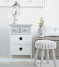 Plymouth Grey and White Lamp Table with star decor
