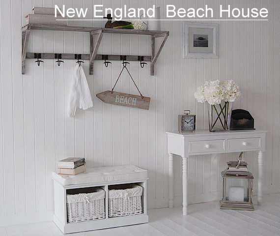 New England Beach House style furniture for the hall