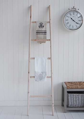 Towel ladder for hand and tea towels in kitchen