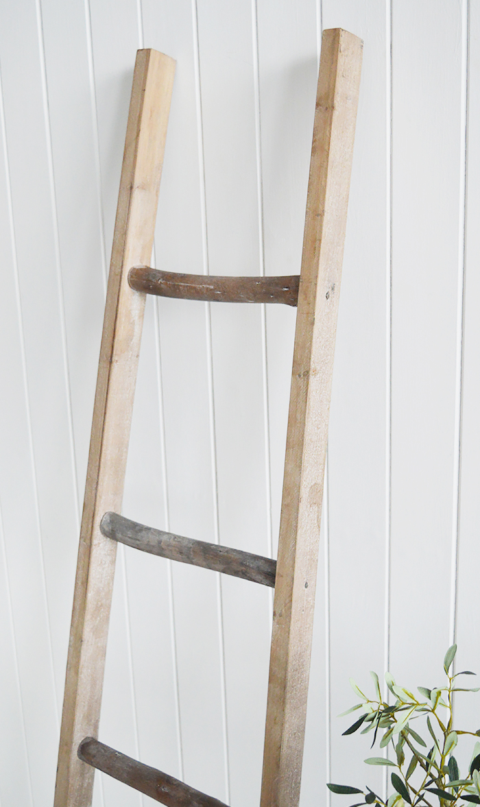 Driftwood blanket ladder or clothes stand from The White Lighthouse