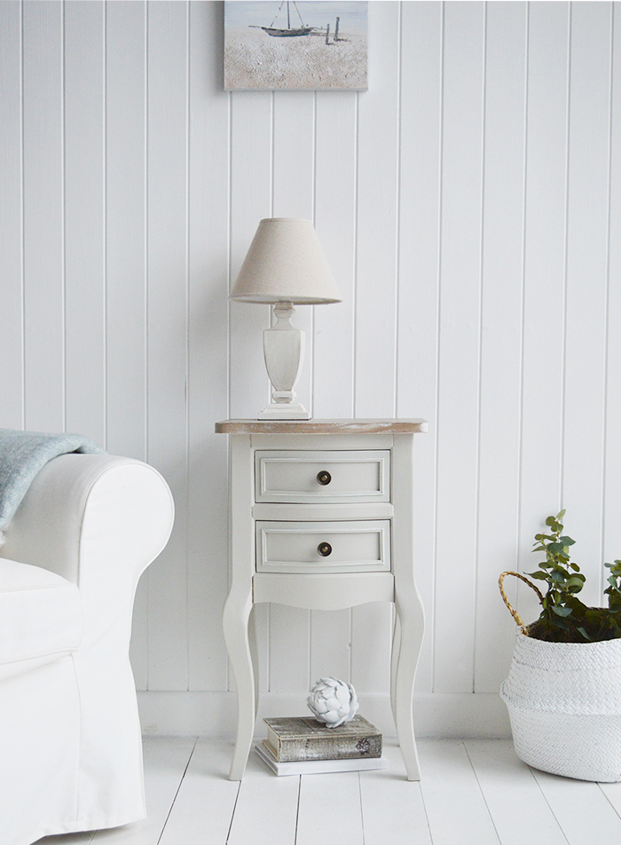Don't overcrowd the coastal home, if you are tight of space used smaller furniture pieces with lots of extra storage.