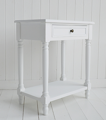 Cove Bay white lamp table