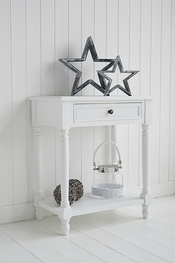COve Bay white console table for living room furniture