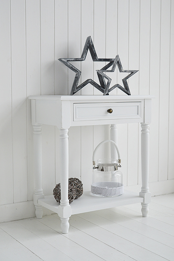 Cove Bay white small console