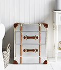 Manhattan silver small chest of drawers for living room, hallway furniture